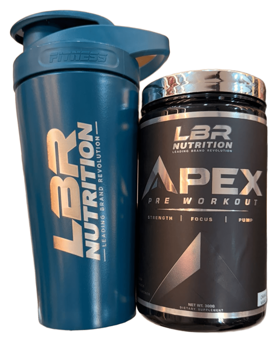 LBR Nutrition APEX Pre Workout 300g tub with LBR Nutrition shaker